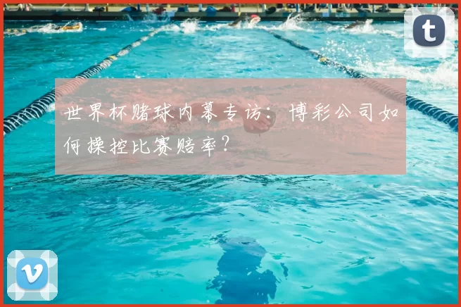 世界杯赌球内幕专访:博彩公司如何操控比赛赔率?